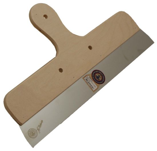 Afbeeldingen van MELKMEISJE Spackmes RVS houten greep 400MM