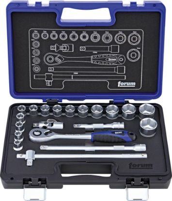 Afbeeldingen van FORUM Dopsleutelset ½" 20x