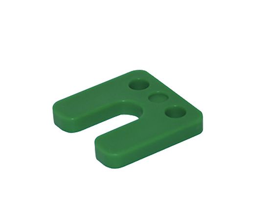 Afbeeldingen van GEBR. BODEGRAVEN Drukplaat KS met sleuf groen 10MM 70X70MM