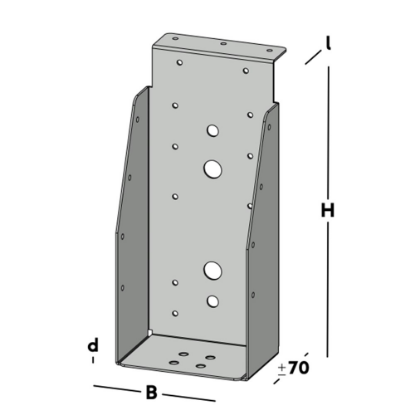 Afbeeldingen van GEBR. BODEGRAVEN Balkdrager GBS-KL SV 100X225MM 1,5MM