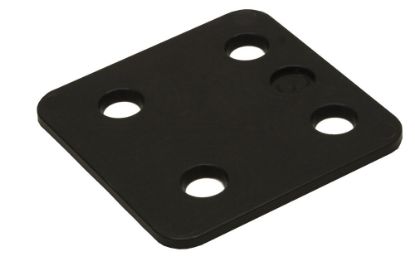 Afbeeldingen van GEBR. BODEGRAVEN Drukplaat KS zonder sleuf zwart 3MM 70X70MM