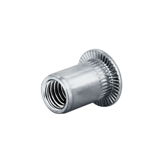 Afbeeldingen van GOEBEL Blindklinkmoer ST VZ platte kop M10 0,5-3,0MM