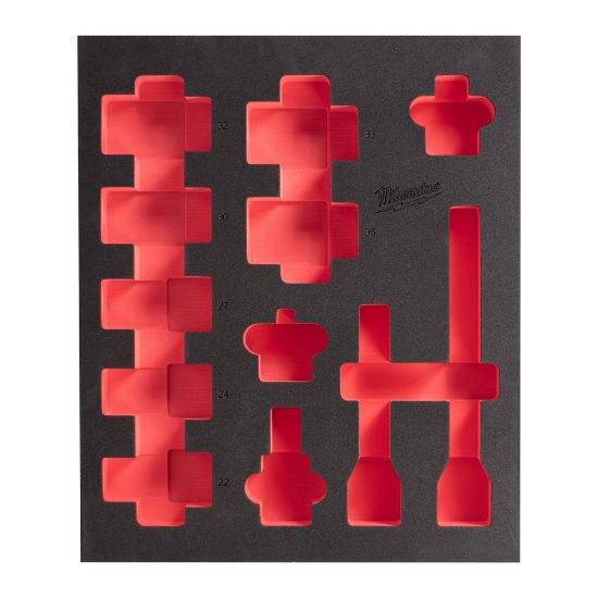 Afbeeldingen van MILWAUKEE Foam inlay leeg t.b.v. SHOCKWAVE ¾" lange doppen