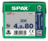 Afbeeldingen van SPAX Spaanplaatschroef verzonkenkop WIROX deeldraad T20 4,5X80MM
