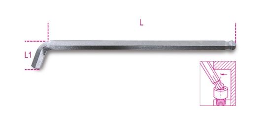 Afbeeldingen van BETA Haakse stiftsleutel zeskant 110° 96BPA 8