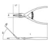 Afbeeldingen van BETA Borgveertang 45° 140X1,3MM 1037 140X13