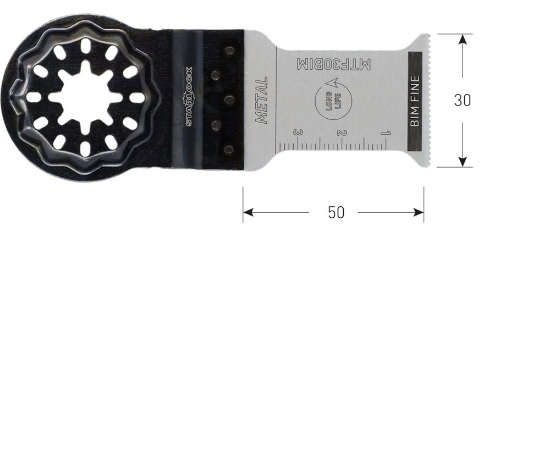 Afbeeldingen van ROTEC Invalzaagblad MTF30 BIM Starlock metaal/hout 30X50MM 10x