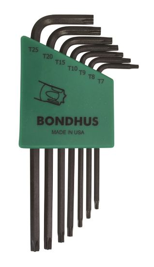 Afbeeldingen van BONDHUS Haakse TR torxsleutelset lang T7-T25 7x