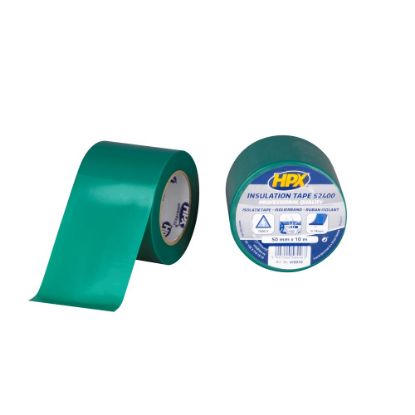 Afbeeldingen van HPX Isolatietape PVC groen 50MM 10M
