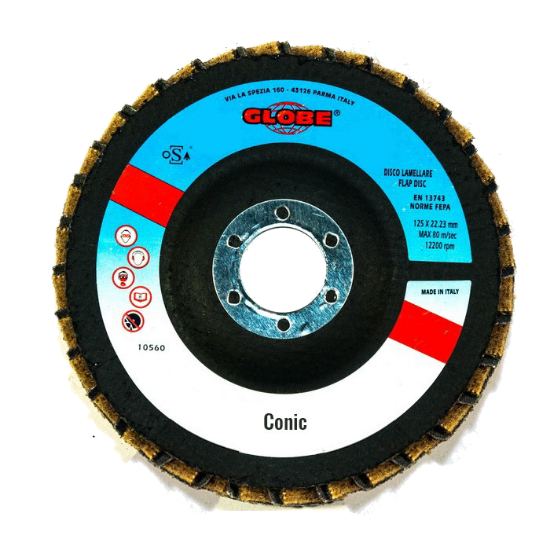 Afbeeldingen van GLOBE Lamellenschijf G2825-C RVS Z80 125X22,2MM