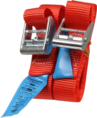 Afbeeldingen van KELFORT Spanband rood set 25MM 1,5M met klemgesp 2x