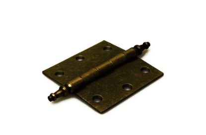 Afbeeldingen van Vaasknopscharnier verbronsd + pen 76X76MM