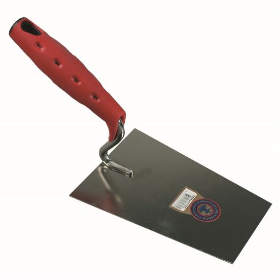 Afbeeldingen van MELKMEISJE Stukadoorstroffel RVS recht S-hals softgrip 180MM