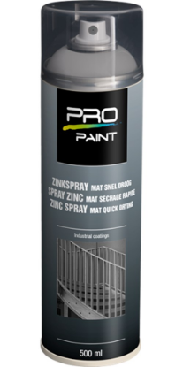 Afbeeldingen van PRO-PAINT Zinkspray MAT sneldrogend 500ML