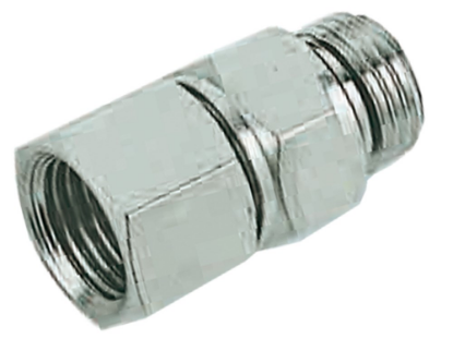 Afbeeldingen van Swivel messing vernikkeld G⅛" binnendraad/buitendraad