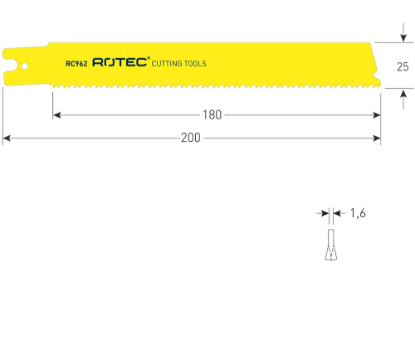 Afbeeldingen van ROTEC Reciprozaagblad RC962 5x