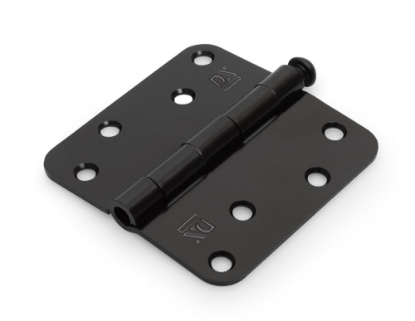 Afbeeldingen van Scharnier rond + losse pen zwart 89X89MM