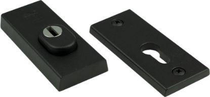 Afbeeldingen van OXLOC Veiligheidsrozet kerntrekbeveiliging + profielcilindergat recht zwart 115X50MM