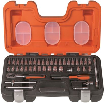 Afbeeldingen van BAHCO Bit- & doppenset ¼" 4-13MM DIN3120 26-delig