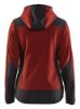 Afbeeldingen van BLÅKLÄDER Gebreid jack dames met softshell 5941 gebrand rood/zwart 2XL