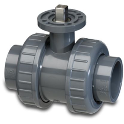Afbeeldingen van VDL Kogelkraan PVC-U type ISO-TOP grijs 50MM lijmmof 16bar
