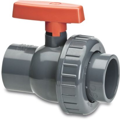 Afbeeldingen van VDL Kogelkraan PVC-U type EIL grijs 16MM lijmmof DN10 16bar