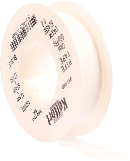 Afbeeldingen van KELFORT Teflon afdichtingstape PTFE GasTec QA 0,2bar 12MM 12M