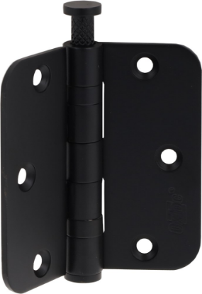 Afbeeldingen van OXLOC Kogellagerscharnier RVS zwart rond 76X76MM