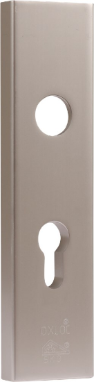 Afbeeldingen van OXLOC Veiligheidskortschild krukgat + profielcilinder buiten rechte hoeken aluminium PC55