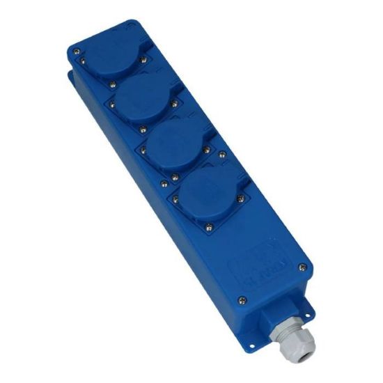 Afbeeldingen van KERAFVerdeeldoos 4V spatwaterdicht blauw 16VD