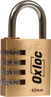 Afbeeldingen van OXLOC Cijferhangslot messing 40MM CL40