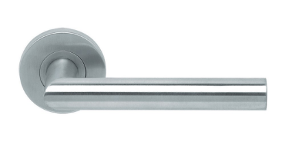 Afbeeldingen van OXLOC Deurkruk + rozet L-model Tilburg RVS ST 37-42MM