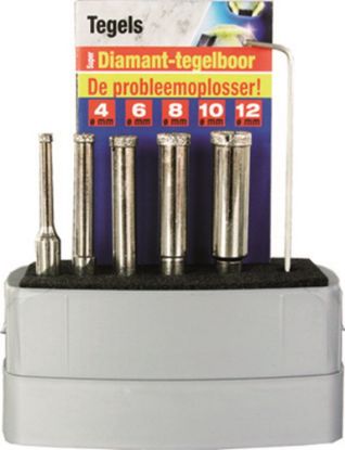 Afbeeldingen van ROTEC Diamanttegelborenset 758 5-12MM 6-delig inclusief inbussleutel