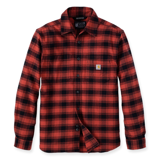 Afbeeldingen van CARHARTT Overhemd flannel geruit lange mouwen 105945 red ochre L
