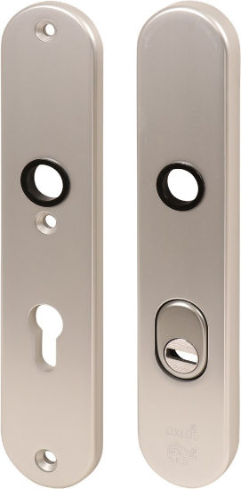 Afbeeldingen van OXLOC Veiligheidslangschild krukgat + kerntrekbeveiliging ovaal aluminium PC72 55MM