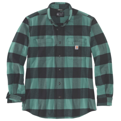 Afbeeldingen van CARHARTT Shirt geruit van stretch met lange mouwen 105432 slate green