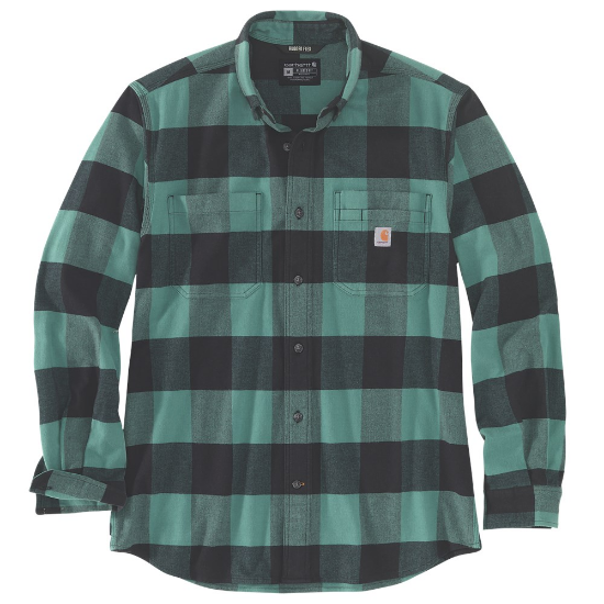 Afbeeldingen van CARHARTT Shirt lange mouwen geruit stretch 105532 slate green L
