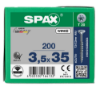 Afbeeldingen van SPAX Spaanplaatschroef verzonkenkop WIROX deeldraad T20 3,5X35MM