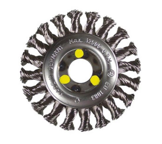 Afbeeldingen van HIKOKI Rondborstel 115X22,2X0,5MM gehard getordeerd staaldraad RVS 751305
