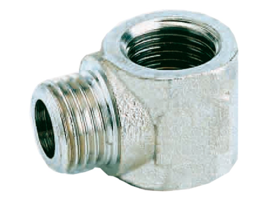 Afbeeldingen van Bloknippel haaks G⅛" buitendraad/binnendraad