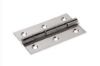 Afbeeldingen van Smalscharnier recht RVS + vaste pen 50X30MM