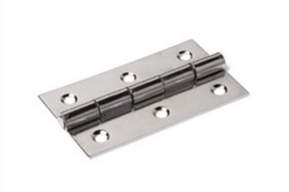 Afbeeldingen van Smalscharnier recht RVS + vaste pen 50X30MM