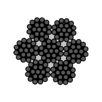 Afbeeldingen van Staalkabel 7X19 RVS316 3MM