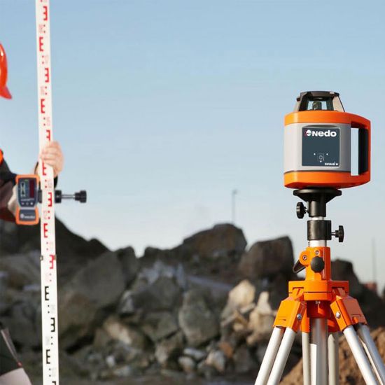 Afbeeldingen van NEDO Rotatielaser SIRIUS 1 H inclusief laserontvanger ACCEPTOR MAXX, Heavy-Duty baakklem, accu's, lader en koffer laser-klasse 3R 471934