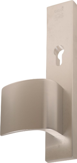 Afbeeldingen van OXLOC Veiligheidslangschild seniorenmodel deurduwer + profielcilinder aluminium recht PC72