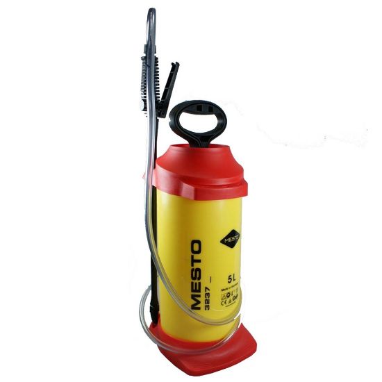 Afbeeldingen van MESTO Drukspuit oliebestending 5L slang 2M