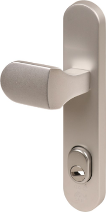 Afbeeldingen van OXLOC Veiligheidslangschild deurduwer + kerntrekbeveiliging + profielcilinder aluminium ovaal PC92