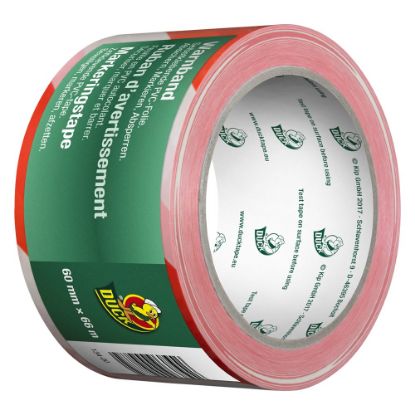 Afbeeldingen van DUCK Markeringstape rood/wit 60MM 66M