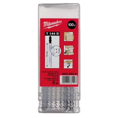 Afbeeldingen van MILWAUKEE Decoupeerzaagblad hout T144D 75X4MM 100x t.b.v. snel zagen