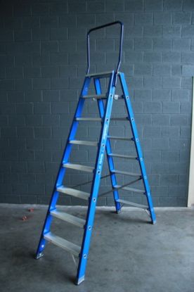 Afbeeldingen van ASC Dubbele trap Premium 2X8 met beugel 2,0M stahoogte